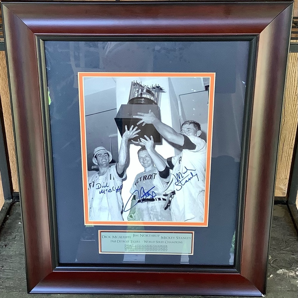 8x10 matted in a 11x14 frame, 1968 Detroit Tigers World Series Champions